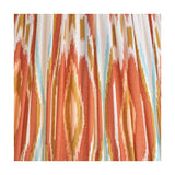 Ioan Grey Engraved Wood Bottle Table Lamp with Cinnamon Ikat Shade