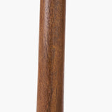 Toma Oiled Wood Tall Neck Table Lamp with White Self Lined Shade
