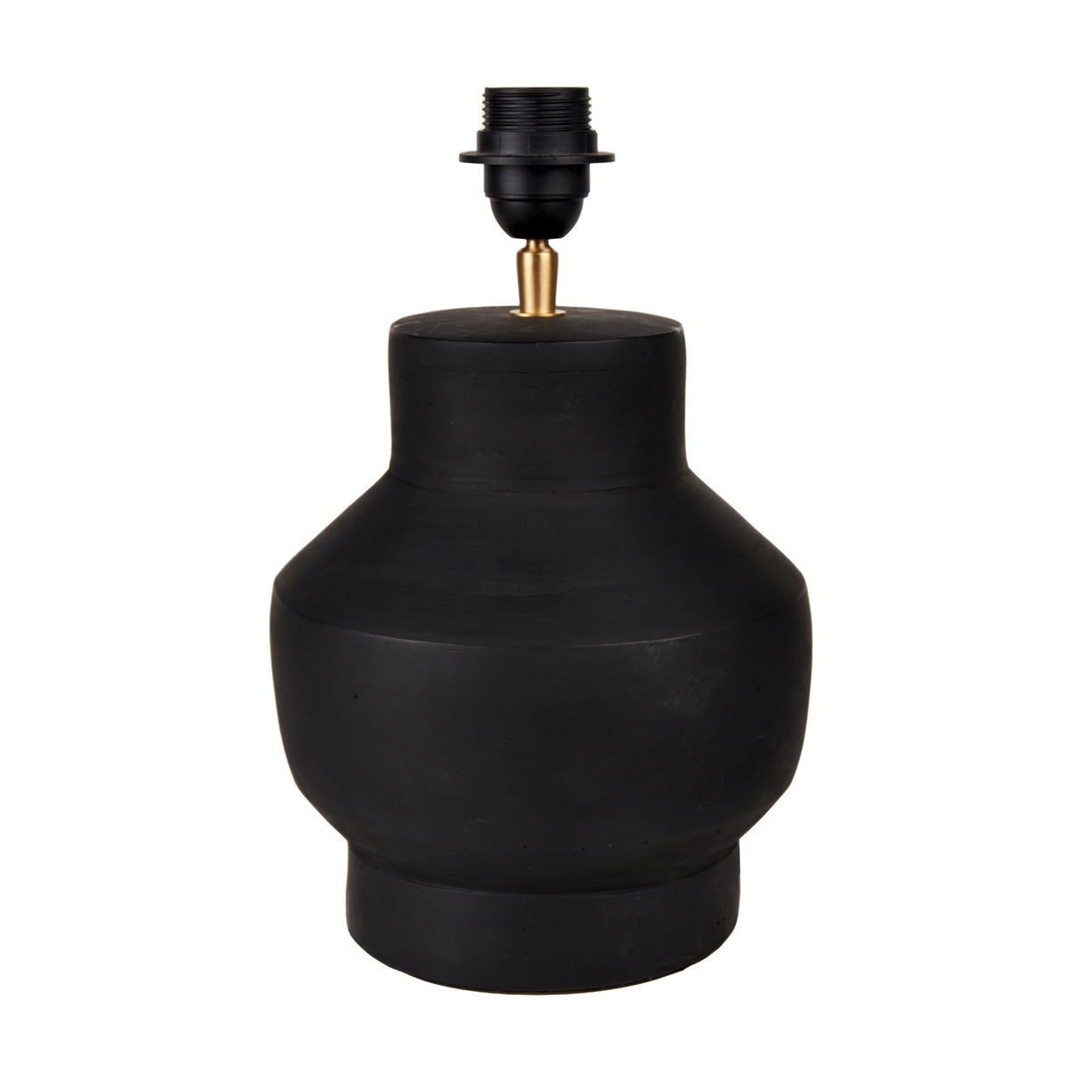 Inna Black Urn Terracotta Table Lamp Base - 33cm