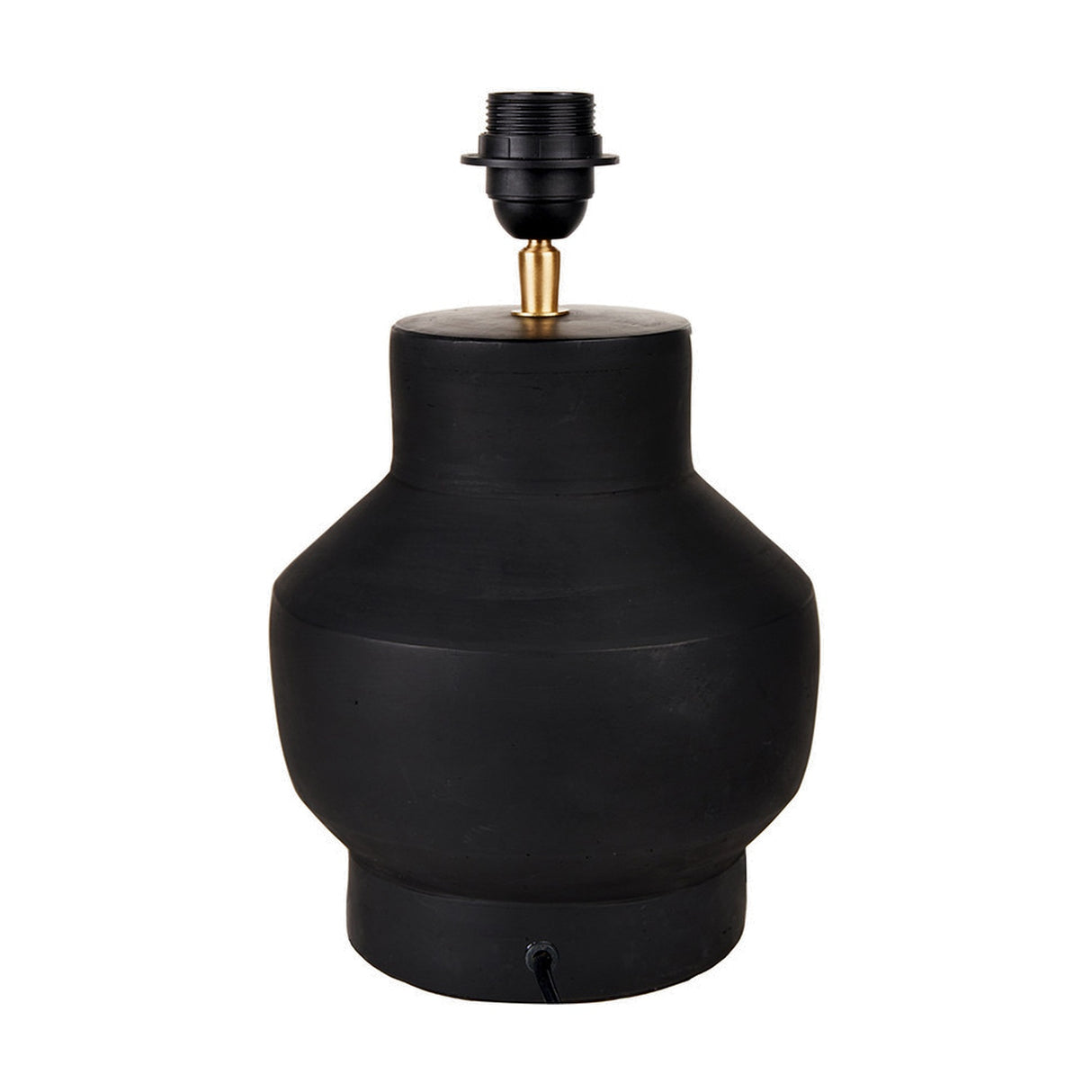 Inna Black Urn Terracotta Table Lamp Base - 33cm