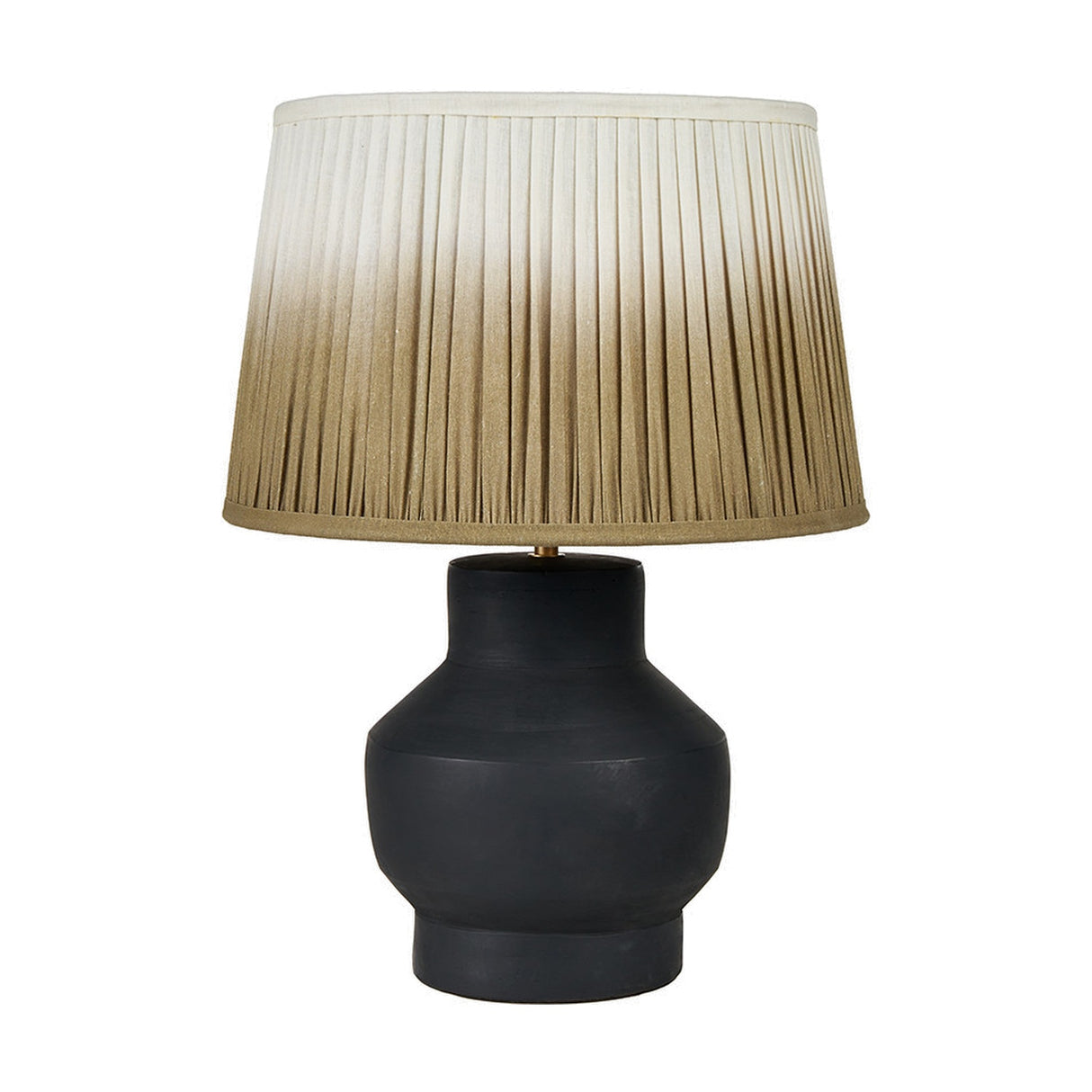 Inna Black Urn Terracotta Table Lamp Base - 33cm