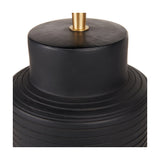 Sierra Black Tall Ribbed Terracotta Table Lamp with White Self Shade