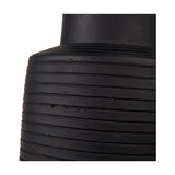 Sierra Black Tall Ribbed Terracotta Table Lamp with White Self Shade