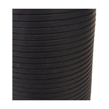 Sierra Black Tall Ribbed Terracotta Table Lamp Base - 41cm