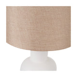 Aaliyah White Curved Bottle Ceramic Table Lamp - 51cm