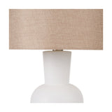 Aaliyah White Curved Bottle Ceramic Table Lamp - 51cm