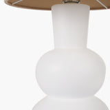 Aaliyah White Curved Bottle Ceramic Table Lamp - 51cm