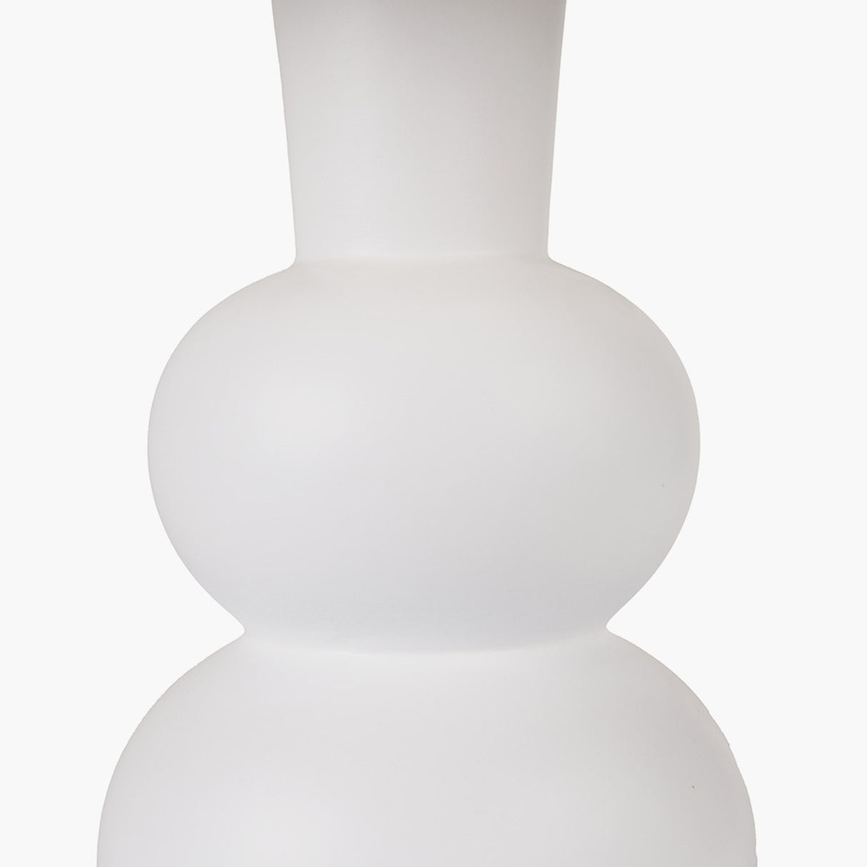 Aaliyah White Curved Bottle Ceramic Table Lamp - 51cm