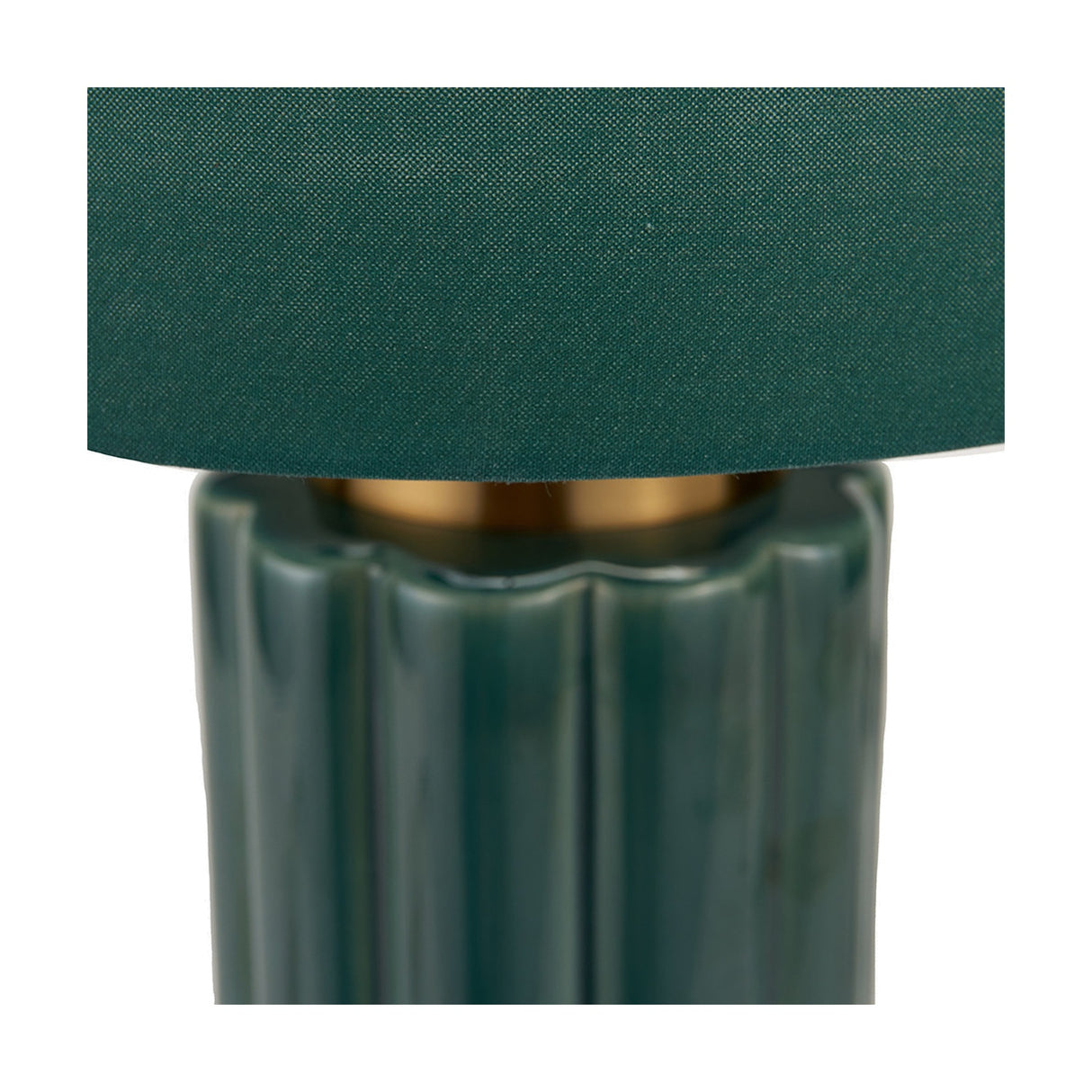 Lushan Green Scalloped Ceramic Table Lamp - 47cm