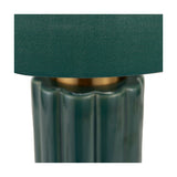 Lushan Green Scalloped Ceramic Table Lamp - 47cm