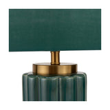 Lushan Green Scalloped Ceramic Table Lamp - 47cm