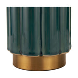 Lushan Green Scalloped Ceramic Table Lamp - 47cm
