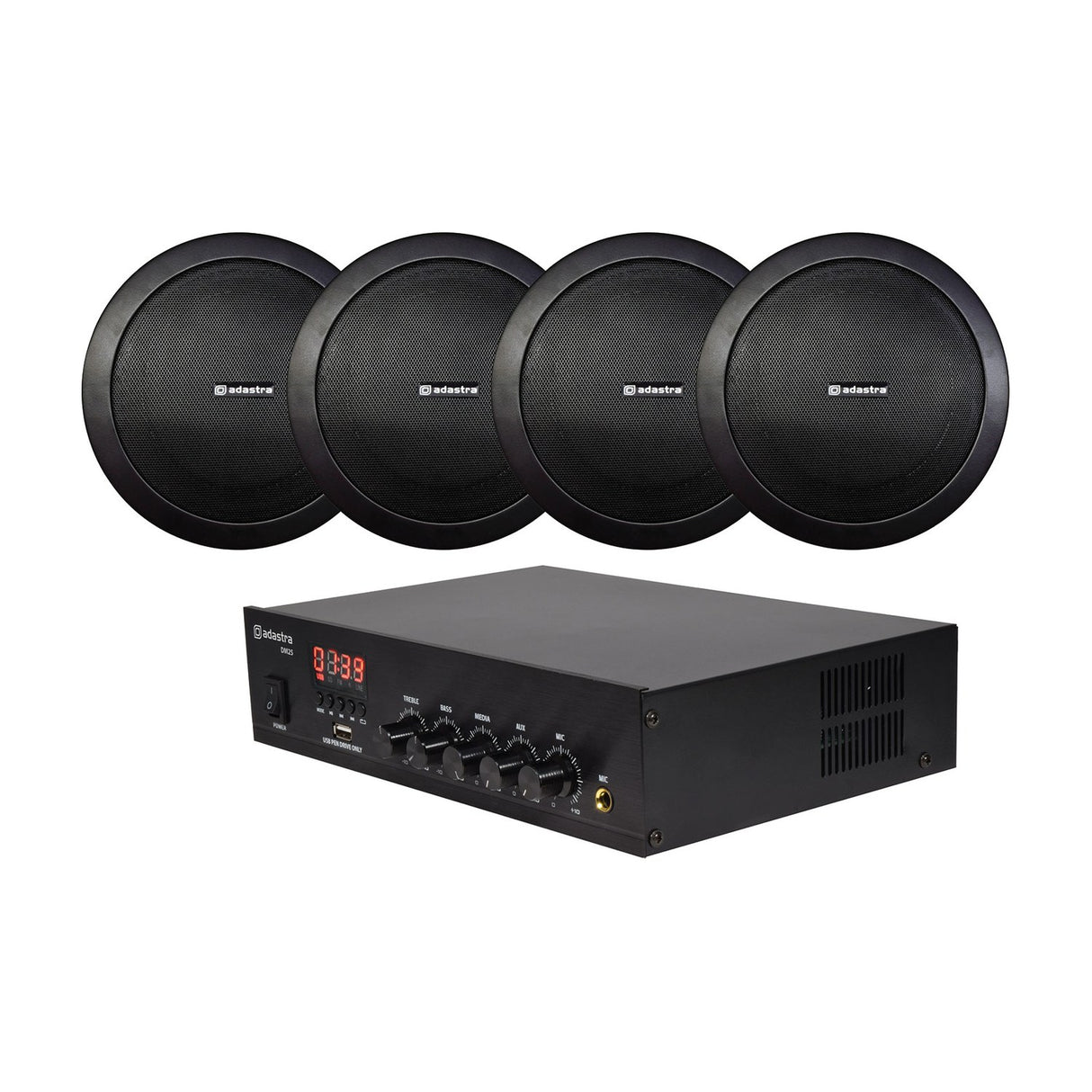 Adastra Smart Pack Black 100V Ceiling Speaker System