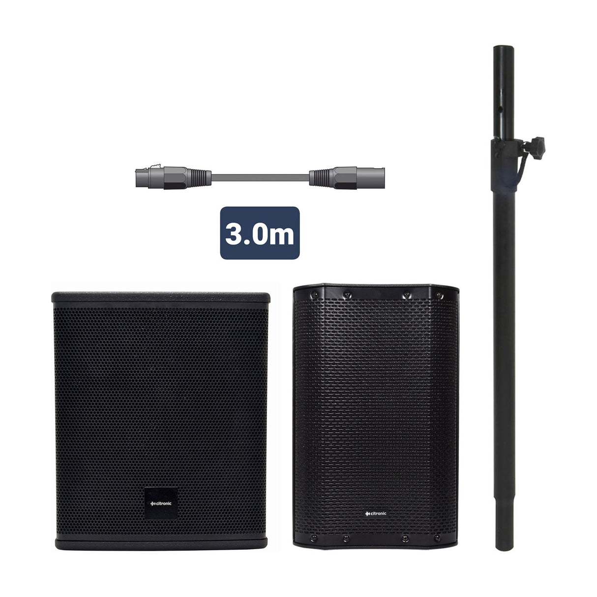 Citronic CS810A MonoSound A Active Speaker Bundle