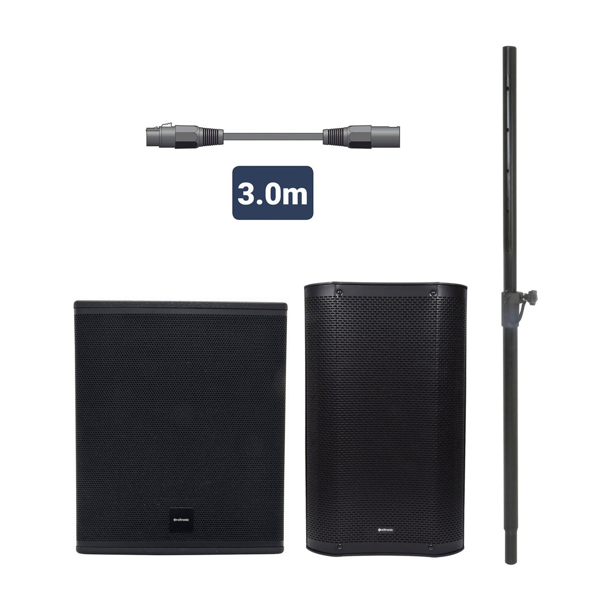 Citronic CS1215A MonoSound C Active Speaker Bundle