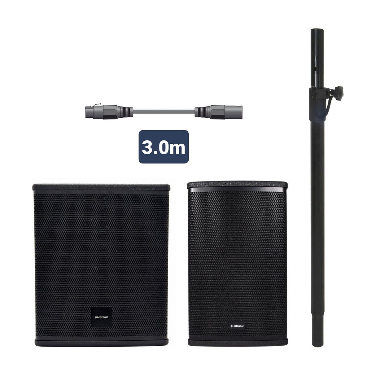 Citronic CB810A MonoSound D Active Speaker Bundle