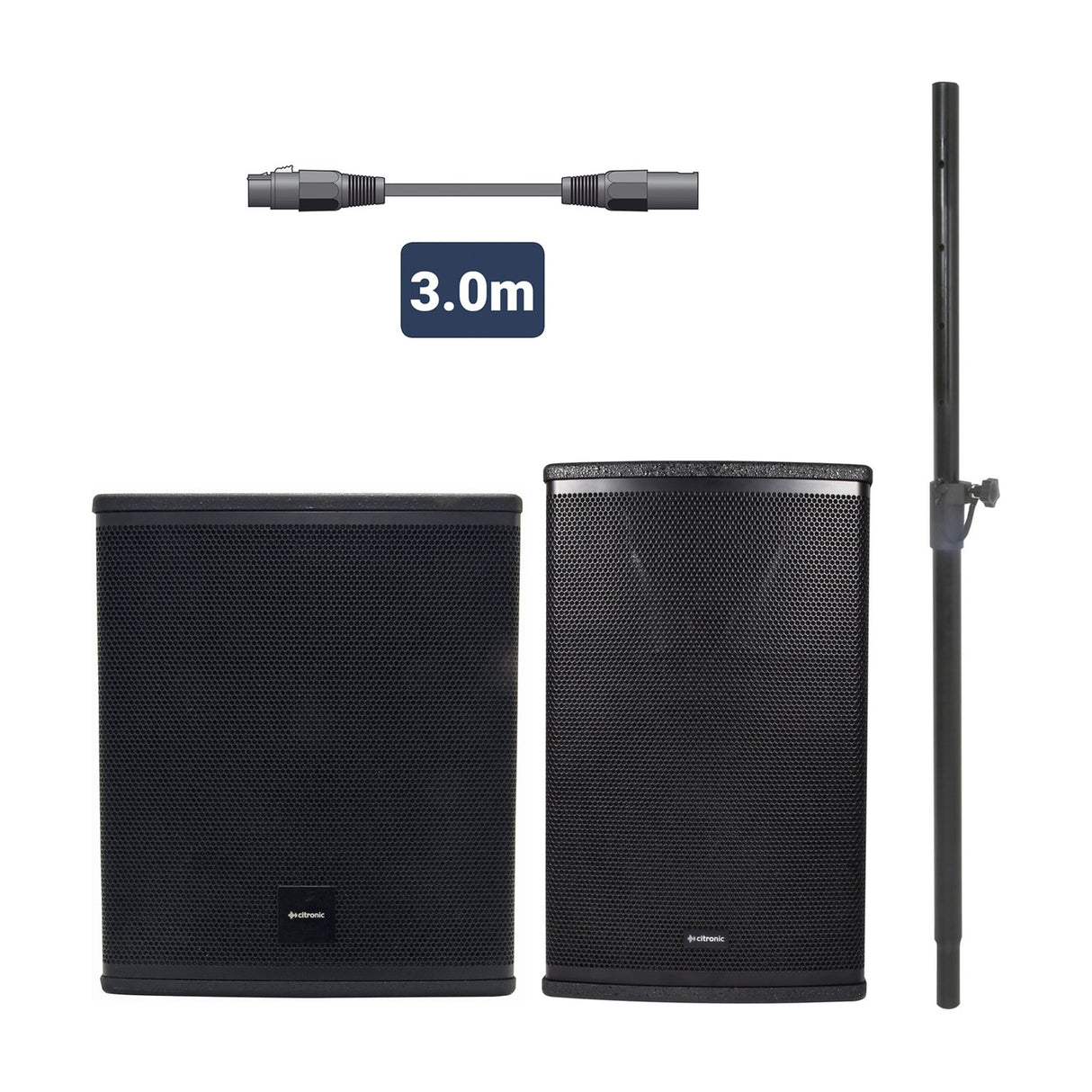 Citronic CB1012A MonoSound E Active Speaker Bundle