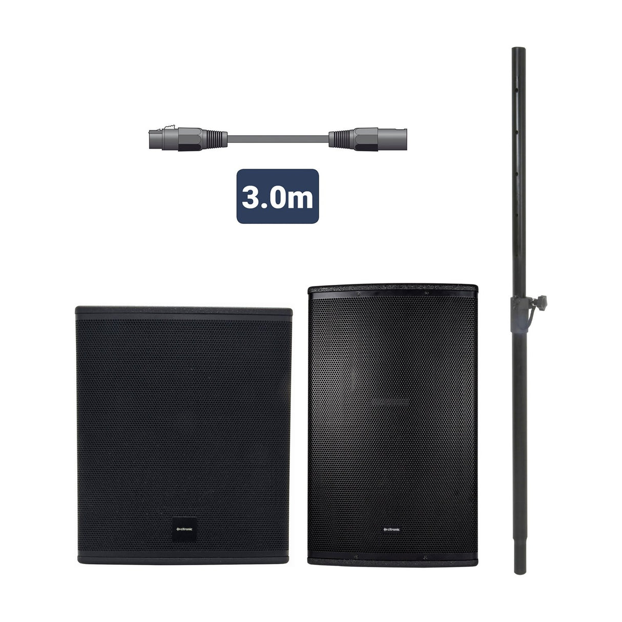 Citronic CB1215A MonoSound F 3400W Active Speaker Bundle