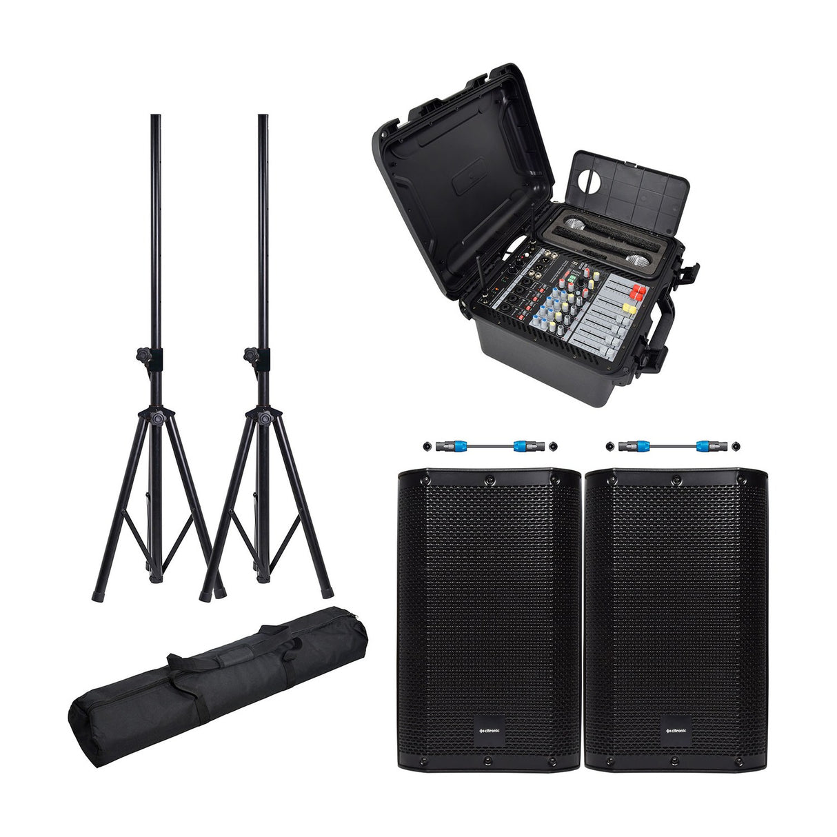 Citronic FLITE-600 + 2 x CASA-10 Complete PA Bundle