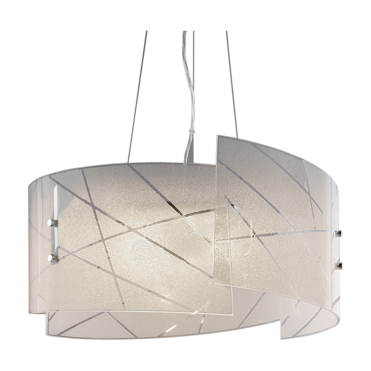Sandrina 3 Light Glass Chandelier – White