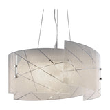 Sandrina 3 Light Glass Chandelier – White