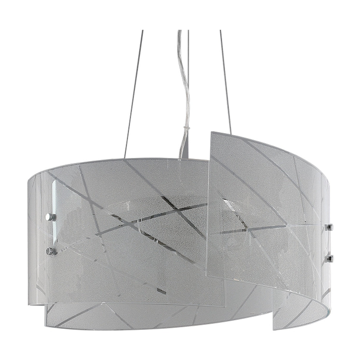 Sandrina 3 Light Glass Chandelier – White