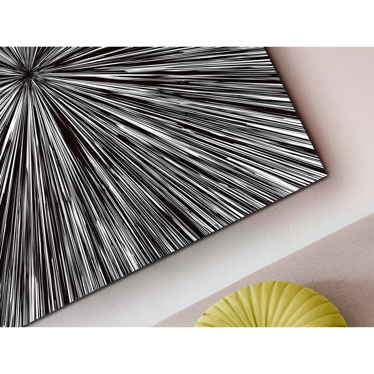 Centrifugo Monochrome Abstract Photography Print - 100x100cm