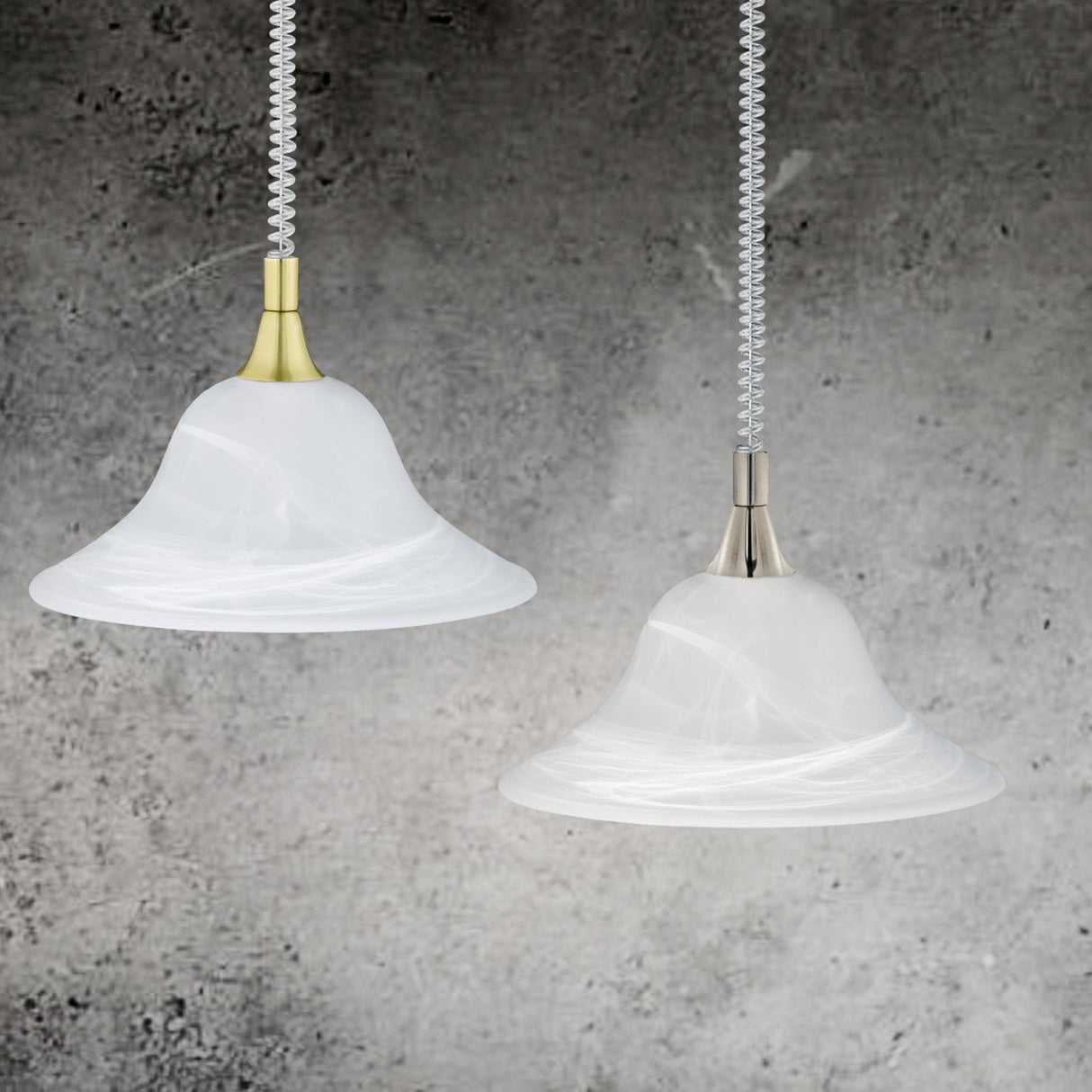 Viola Glass Pendant – Satin Nickel