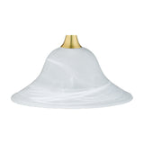 Viola Glass Pendant – Satin Brass