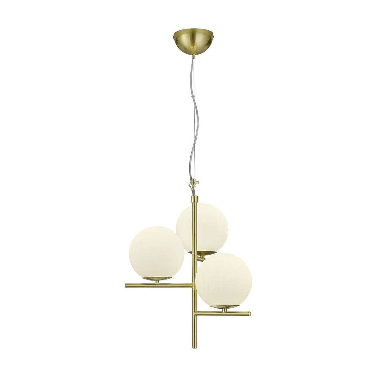 Pure 3 Light Globe Chandelier – Satin Brass