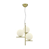 Pure 3 Light Globe Chandelier – Satin Brass