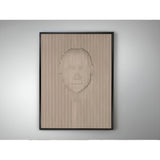 Beige Textured Beige Portrait Bas-Relief Wall Panel - 90x120cm