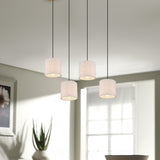 Elmau 4 Light Wooden Chandelier – Antique Nickel