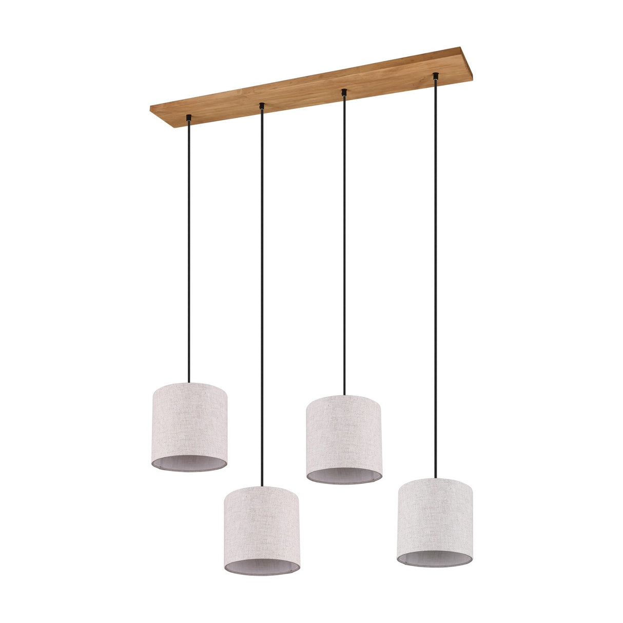 Elmau 4 Light Wooden Chandelier – Antique Nickel