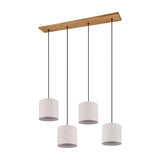 Elmau 4 Light Wooden Chandelier – Antique Nickel