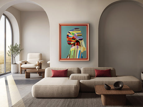 Joven Con Perla Pop Canvas Wall Art - Black