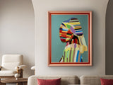 Joven Con Perla Pop Canvas Wall Art - Black