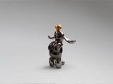 Conejo Small Sculpture - Grey and Orange
