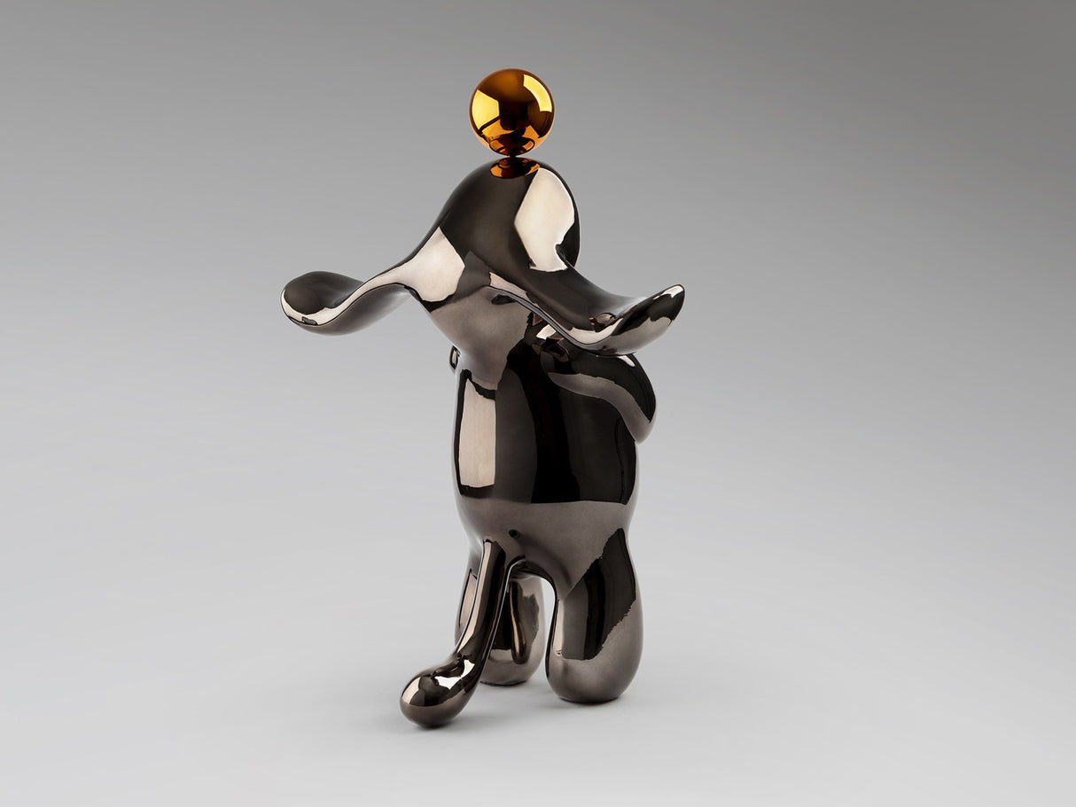 Conejo Sculpture - Grey and Orange