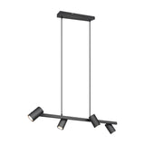 Marley 4 Light Linear 80cm Chandelier – Matt Black