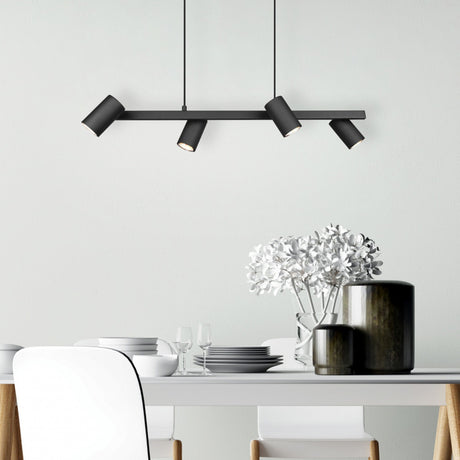 Marley 4 Light Linear 80cm Chandelier – Matt Black