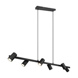 Marley 6 Light Linear Chandelier – Matt Black