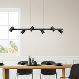Marley 6 Light Linear Chandelier – Matt Black