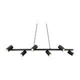 Marley 6 Light Linear Chandelier – Matt Black