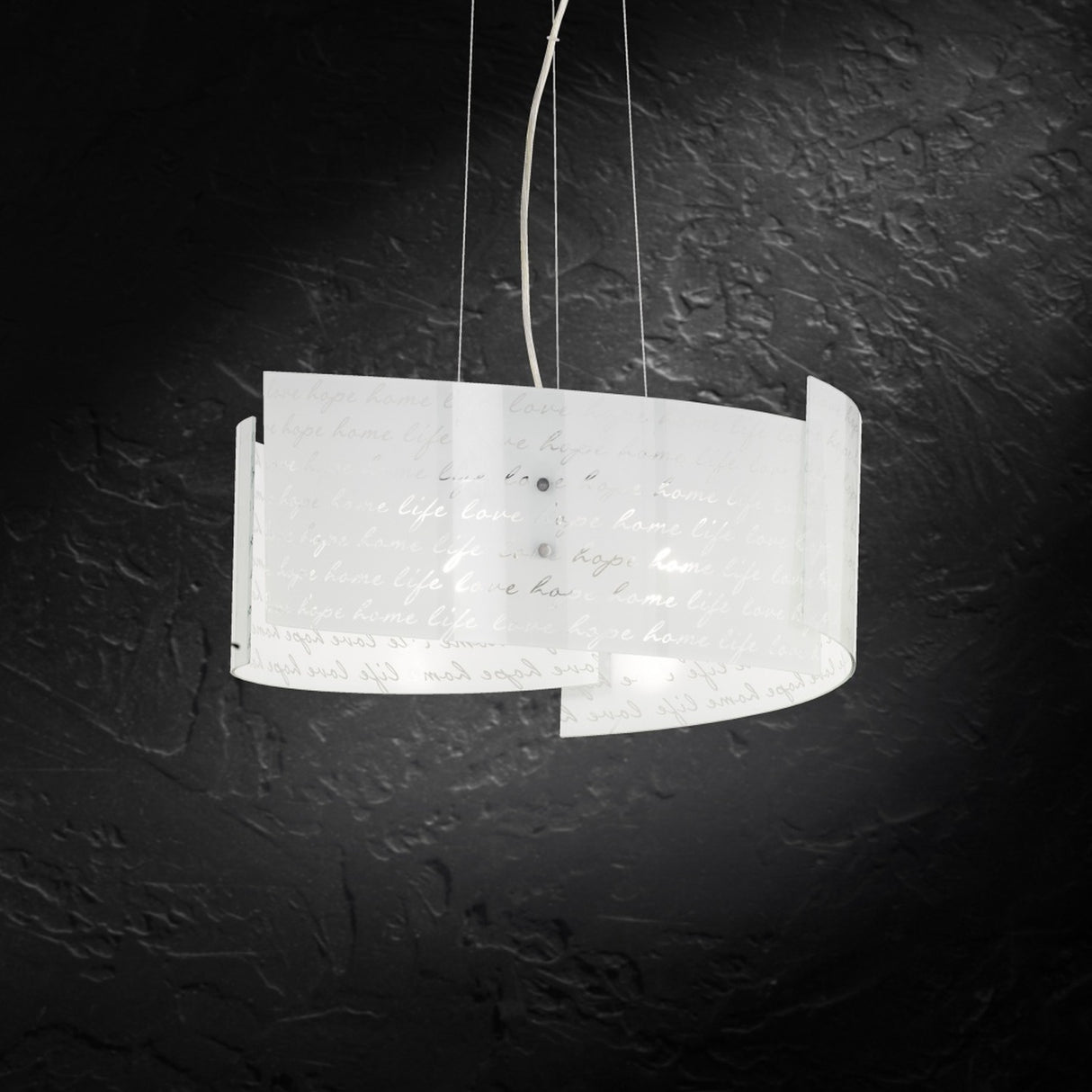 Signa 3 Light Glass Chandelier – White