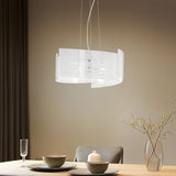 Signa 3 Light Glass Chandelier – White