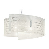 Signa 3 Light Glass Chandelier – White