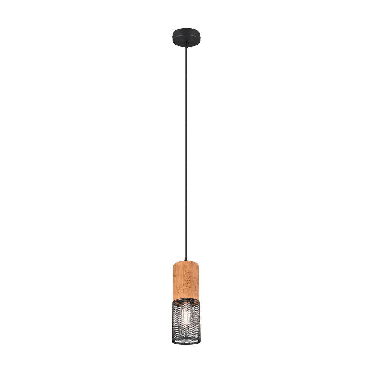 Tosh Wooden Pendant – Matt Black