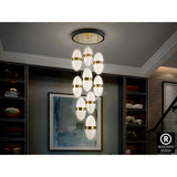 Garden 9 Light Dimmable LED Cluster Pendant 54W 3000k - Gold/White