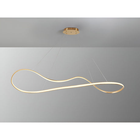 Simphony CCT Dimmable LED Light Linear Suspension - Gold (With Remote Control)